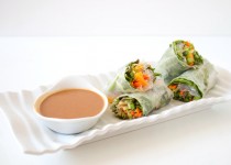 Fresh Homemade Spring Rolls with 2 Dipping Sauces