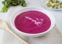 Roasted Beet and Garlic Soup